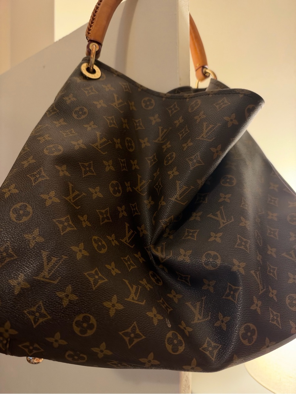 Louis Vuitton Monogram Shoulder Bag in Brown and Tan